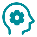 Head and cog icon